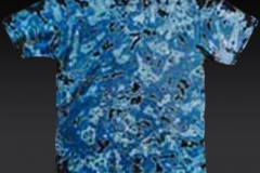 Tie Dyed Men's T-shirt - Blue Crinkle
