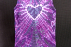 Men's Tie Dyed Tank Tops - Grape Heart