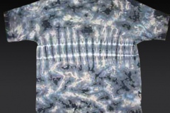 Tie Dyed Men's T-shirt - Stripe Black & Grey