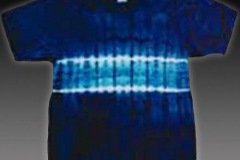 Tie Dyed Men's T-shirt - Blue and Black Stripe