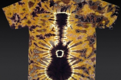 Tie Dyed Men's T-shirt - Brown Guitar