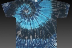 Tie Dyed Men's T-shirt - Blue Spiral