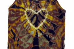 Women's Tie Dyed Tank Top - Earthy Heart